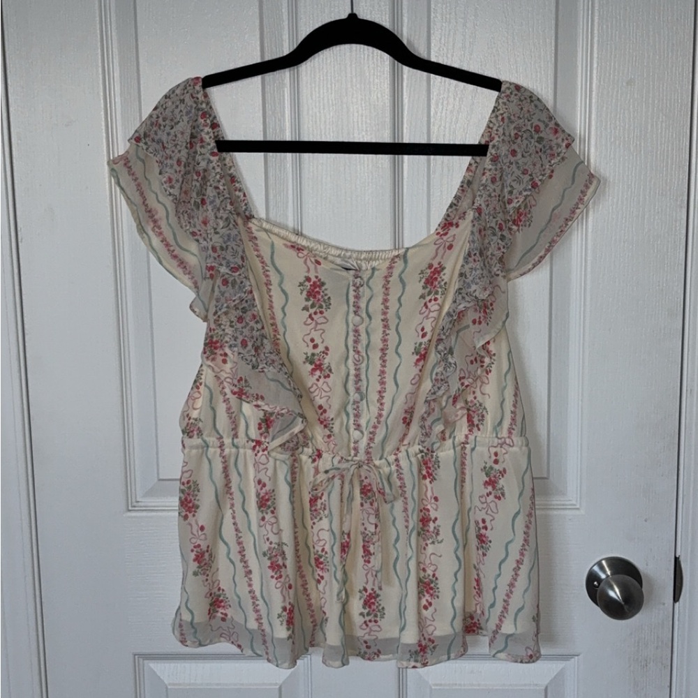 torrid Floral Peplum Top